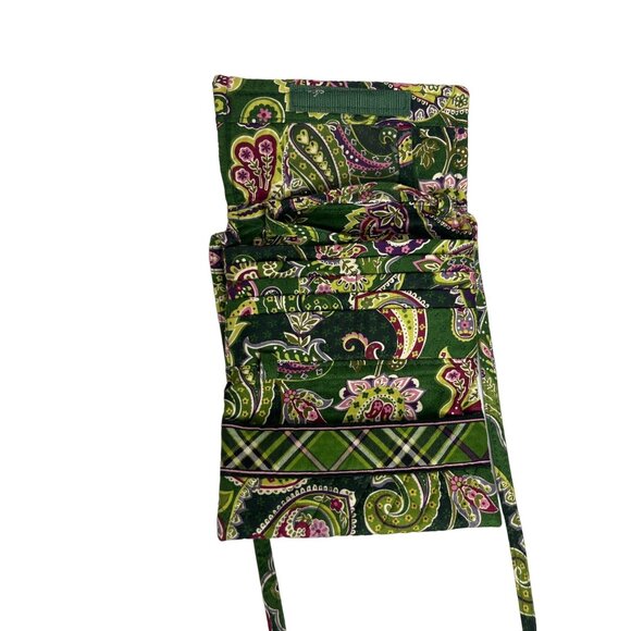 Vera Bradley Trifold Wallet With Optional Removable Long Strap Crossbody Green - Picture 4 of 7